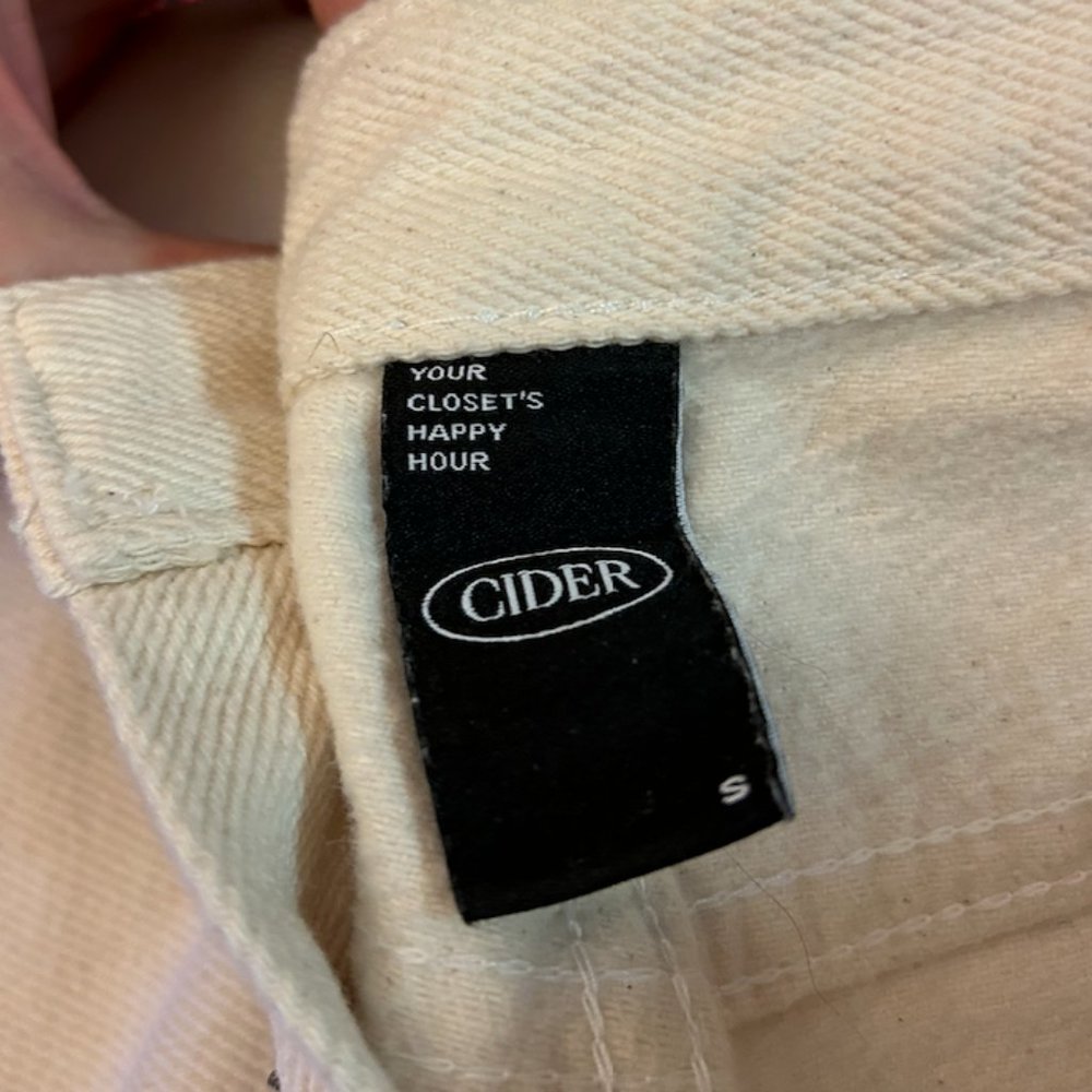 Cider White Straight Leg Pants Gem